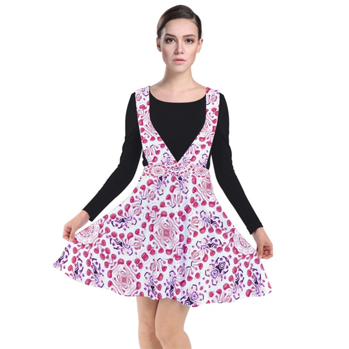 Modern Ornate Pattern Design Plunge Pinafore Dress