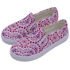 Modern Ornate Pattern Design Kids  Canvas Slip Ons by dflcprintsclothing