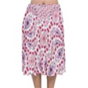 Modern Ornate Pattern Design Velvet Flared Midi Skirt View1