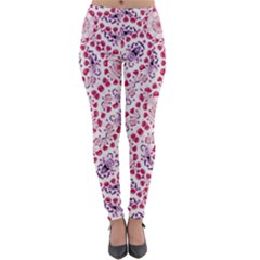 Modern Ornate Pattern Design Lightweight Velour Leggings