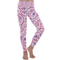 Modern Ornate Pattern Design Kids  Lightweight Velour Classic Yoga Leggings