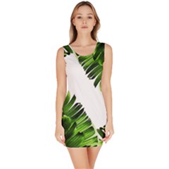 Green Banana Leaves Bodycon Dress