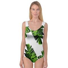 Green Banana Leaves Princess Tank Leotard  by goljakoff