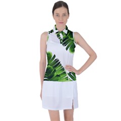 Green Banana Leaves Women s Sleeveless Polo Tee by goljakoff