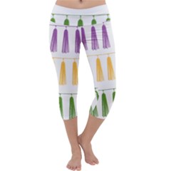 Tassels Tassel Bunting Banner Capri Yoga Leggings