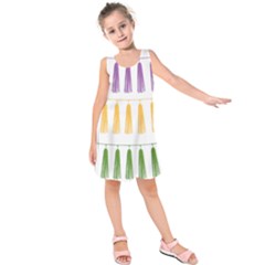 Tassels Tassel Bunting Banner Kids  Sleeveless Dress by HermanTelo