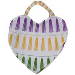 Tassels Tassel Bunting Banner Giant Heart Shaped Tote by HermanTelo