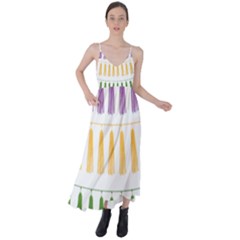 Tassels Tassel Bunting Banner Tie Back Maxi Dress