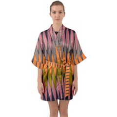 Zappwaits - Your Half Sleeve Satin Kimono  by zappwaits