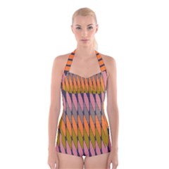 Zappwaits - Your Boyleg Halter Swimsuit  by zappwaits