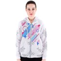 Abstract Geometric Pattern  Women s Zipper Hoodie View1