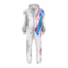 Abstract Geometric Pattern  Hooded Jumpsuit (kids) by brightlightarts