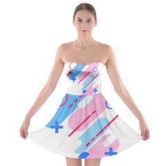 Abstract Geometric Pattern  Strapless Bra Top Dress by brightlightarts