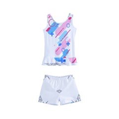 Abstract Geometric Pattern  Kids  Boyleg Swimsuit by brightlightarts