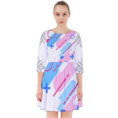 Abstract Geometric Pattern  Smock Dress by brightlightarts