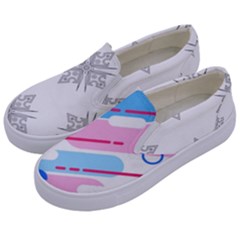 Abstract Geometric Pattern  Kids  Canvas Slip Ons by brightlightarts