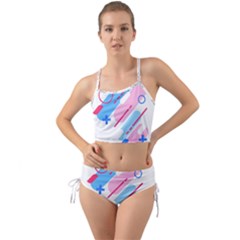 Abstract Geometric Pattern  Mini Tank Bikini Set by brightlightarts