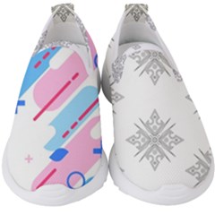 Abstract Geometric Pattern  Kids  Slip On Sneakers by brightlightarts