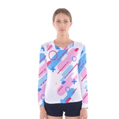 Abstract Geometric Pattern  Women s Long Sleeve Tee