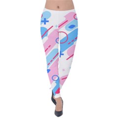 Abstract Geometric Pattern  Velvet Leggings