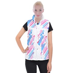 Abstract Geometric Pattern  Women s Button Up Vest