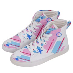 Abstract Geometric Pattern  Men s Hi-top Skate Sneakers by brightlightarts