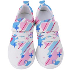 Abstract Geometric Pattern  Women s Velcro Strap Shoes by brightlightarts