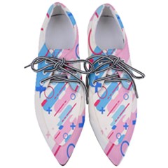 Abstract Geometric Pattern  Pointed Oxford Shoes by brightlightarts