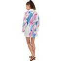 Abstract Geometric Pattern  Long Sleeve Kimono View2