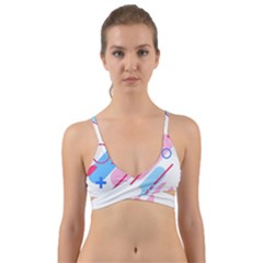 Abstract Geometric Pattern  Wrap Around Bikini Top by brightlightarts