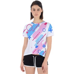 Abstract Geometric Pattern  Open Back Sport Tee by brightlightarts