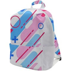 Abstract Geometric Pattern  Zip Up Backpack by brightlightarts