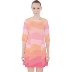 Pink Color Tints Pattern Pocket Dress by brightlightarts