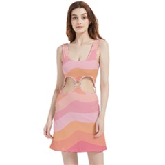 Pink Color Tints Pattern Velvet Cutout Dress by brightlightarts