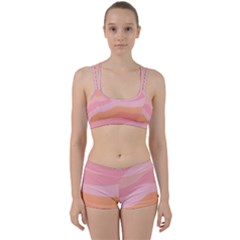 Pink Color Tints Pattern Perfect Fit Gym Set by brightlightarts