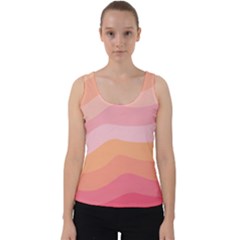 Pink Color Tints Pattern Velvet Tank Top by brightlightarts