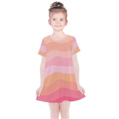 Pink Color Tints Pattern Kids  Simple Cotton Dress by brightlightarts