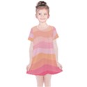 Pink Color Tints Pattern Kids  Simple Cotton Dress View1