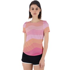 Pink Color Tints Pattern Back Cut Out Sport Tee by brightlightarts