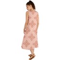 Pattern Floral Design Peach Summer Maxi Dress View2