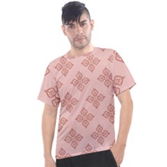 Pattern Floral Design Peach Men s Sport Top by brightlightarts