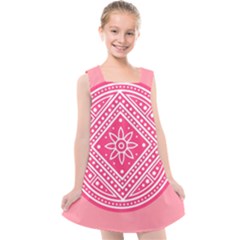 Mandala Pattern Dresses Design Kids  Cross Back Dress by brightlightarts