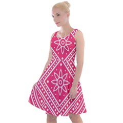 Mandala Pattern Dresses Design Knee Length Skater Dress by brightlightarts