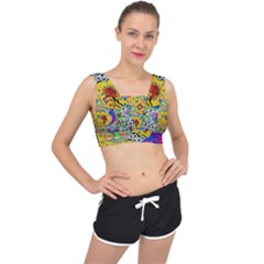 Supersonicplanet2020 V-back Sports Bra by chellerayartisans