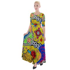 Supersonicplanet2020 Half Sleeves Maxi Dress by chellerayartisans