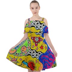 Supersonicplanet2020 Cut Out Shoulders Chiffon Dress by chellerayartisans