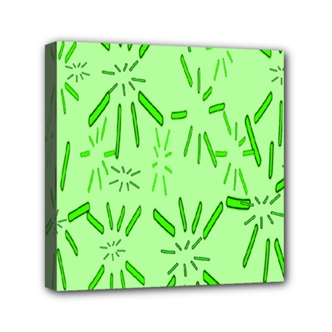 Electric Lime Mini Canvas 6  X 6  (stretched) by Janetaudreywilson