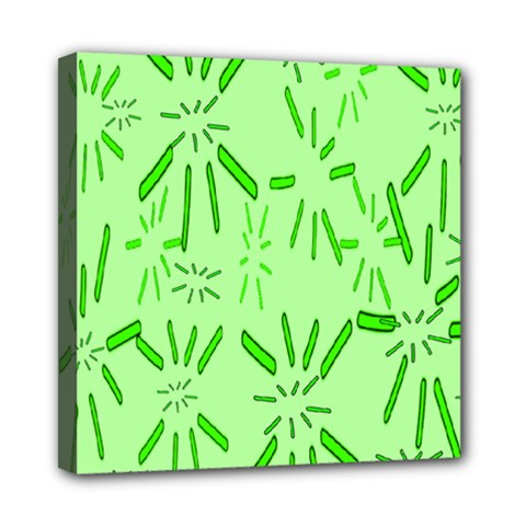 Electric Lime Mini Canvas 8  X 8  (stretched) by Janetaudreywilson