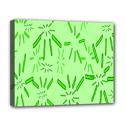 Electric Lime Deluxe Canvas 20  X 16  (stretched) by Janetaudreywilson