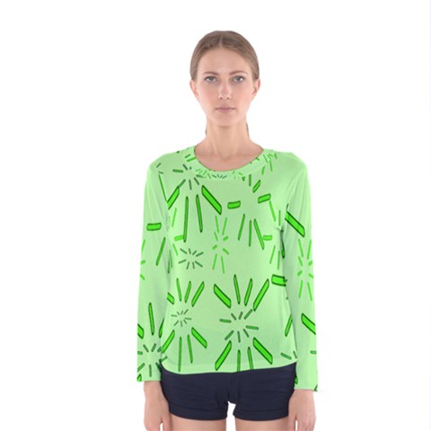 Electric Lime Women s Long Sleeve Tee by Janetaudreywilson